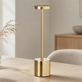 Trådløs bordlampe med touch og dimmer 34 cm, gull